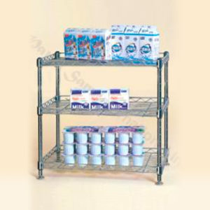 Three Tier Chrome Storage Shelf