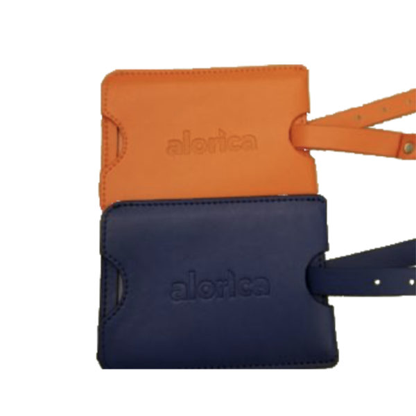 PU leatherette luggage tag
